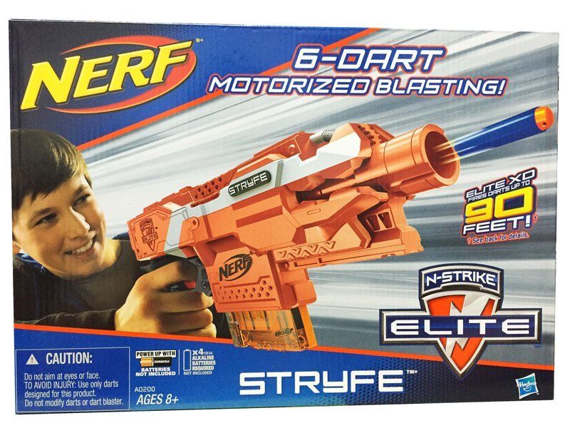 New Nerf NStrike Elite Stryfe Soft 6 Dart Motorized Blaster Toy Gun